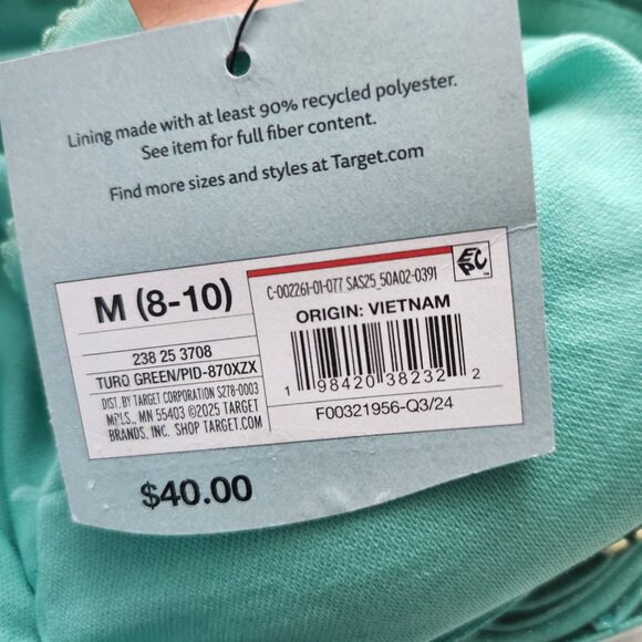 Shade & Shore Turquoise One Piece Swimsuit W Shell Accents Removable Straps Sz M - Picture 9 of 11